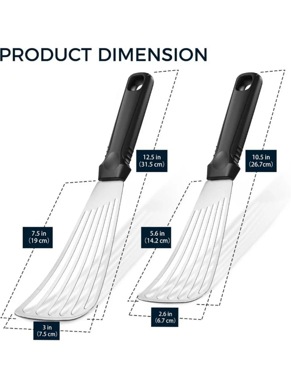 Stainless Steel Fish Spatula Set - 12.5